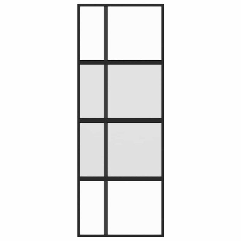 Load image into Gallery viewer, Vidaxl schuifdeur 76x205 cm gehard glas en aluminium zwart