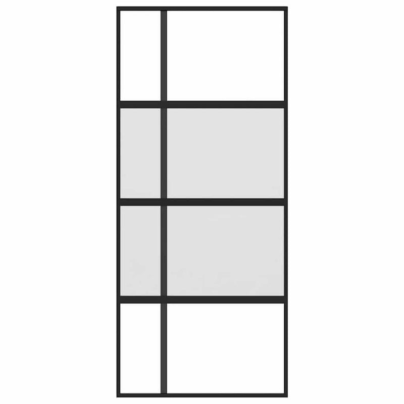 Load image into Gallery viewer, Vidaxl schuifdeur 90x205 cm gehard glas en aluminium zwart