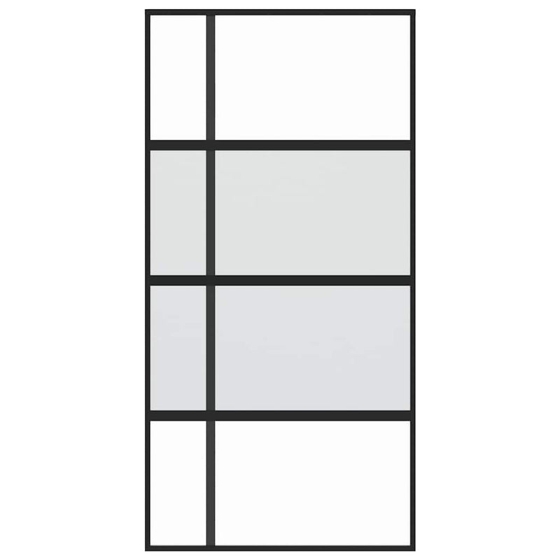 Load image into Gallery viewer, Vidaxl schuifdeur 102,5x205 cm gehard glas en aluminium zwart