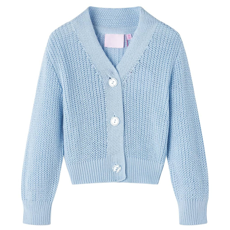 Load image into Gallery viewer, Vidaxl kindervest gebreid 128 blauw