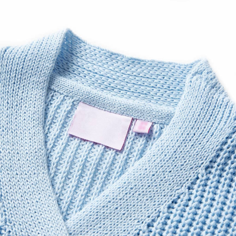 Load image into Gallery viewer, Vidaxl kindervest gebreid 128 blauw