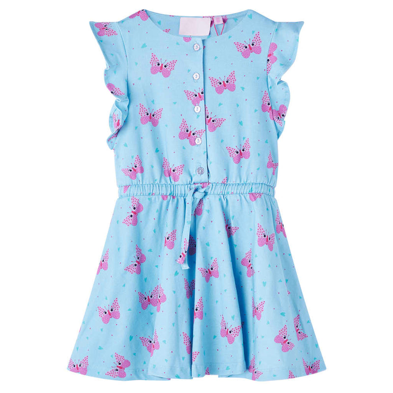 Load image into Gallery viewer, Vidaxl kinderjurk met knopen zonder mouwen 116 blauw