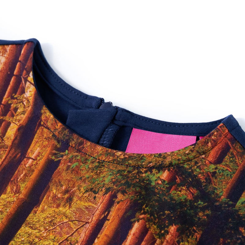 Load image into Gallery viewer, Vidaxl kinderjurk met lange mouwen 116 marineblauw