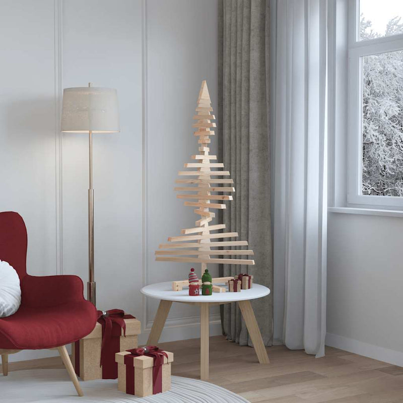 Load image into Gallery viewer, Vidaxl kerstdecoratie kerstboom 120 cm massief grenenhout