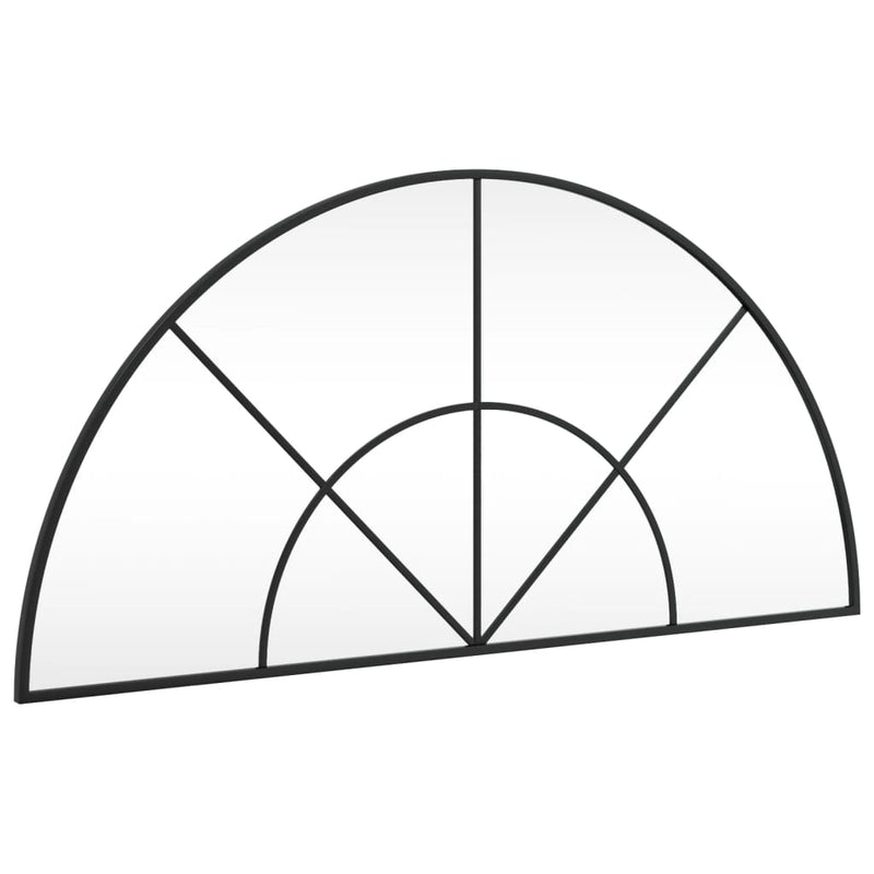 Load image into Gallery viewer, Vidaxl wandspiegel boog 100x50 cm ijzer zwart