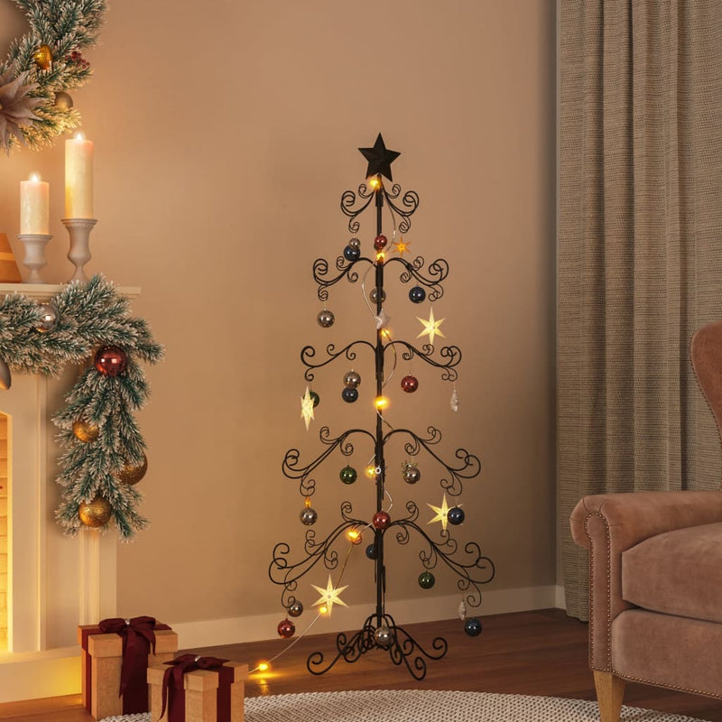 Afbeelding laden in galerijviewer, VidaXL Kerstdecoratie kerstboom 150 cm metaal zwart