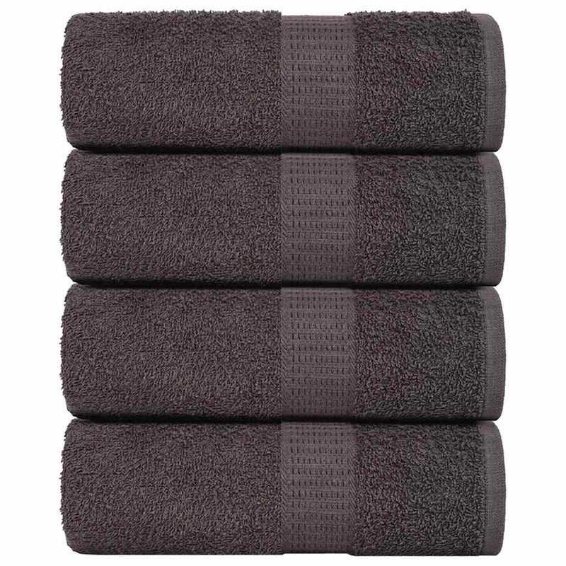 Load image into Gallery viewer, Vidaxl washandjes 4 stuks frogn antraciet 30x30 cm 100% katoen