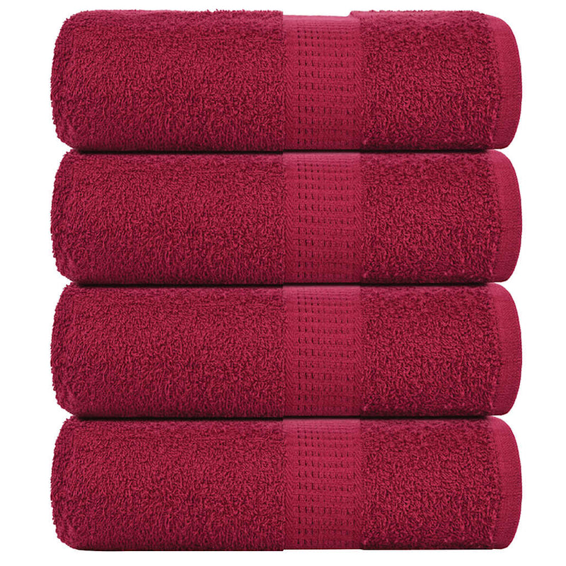 Afbeelding laden in galerijviewer, Vidaxl gastendoekjes frogn 4 st 30x50 cm 360 g m² bordeaux