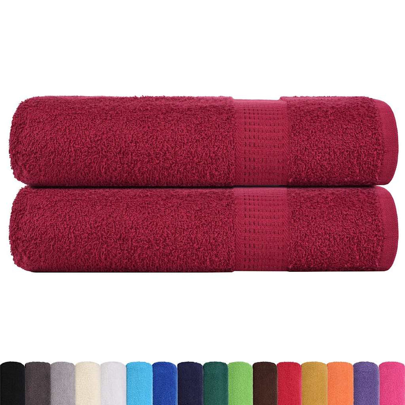 Load image into Gallery viewer, Vidaxl badhanddoeken frogn 2 st 100x150 cm 360 g m² bordeaux