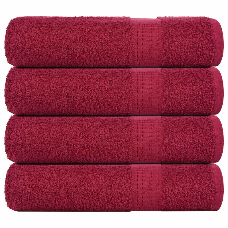 Load image into Gallery viewer, Vidaxl badhanddoeken frogn 4 st 100x150 cm 360 g m² bordeaux