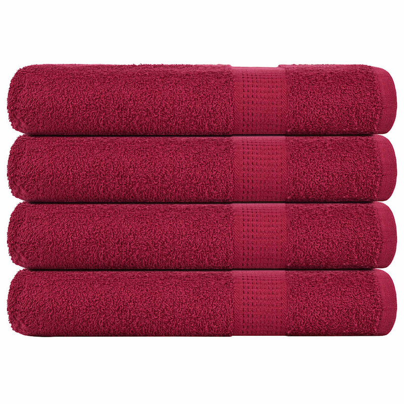 Load image into Gallery viewer, Vidaxl saunahanddoeken frogn 4 st 80x200 cm 360 g m² bordeaux