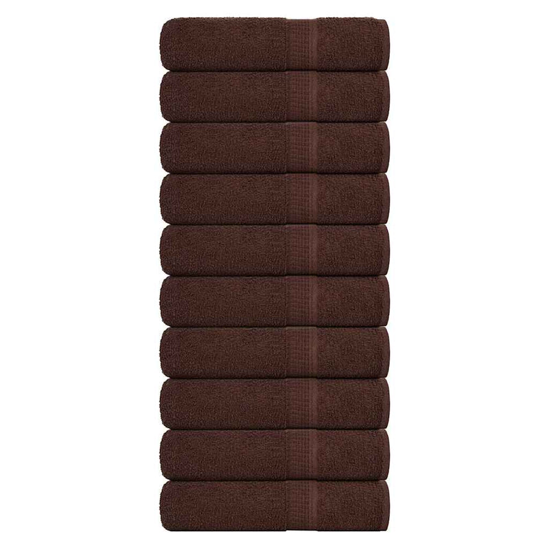 Load image into Gallery viewer, Vidaxl douchehanddoeken frogn 10 st 70x140 cm 360 g m² bruin