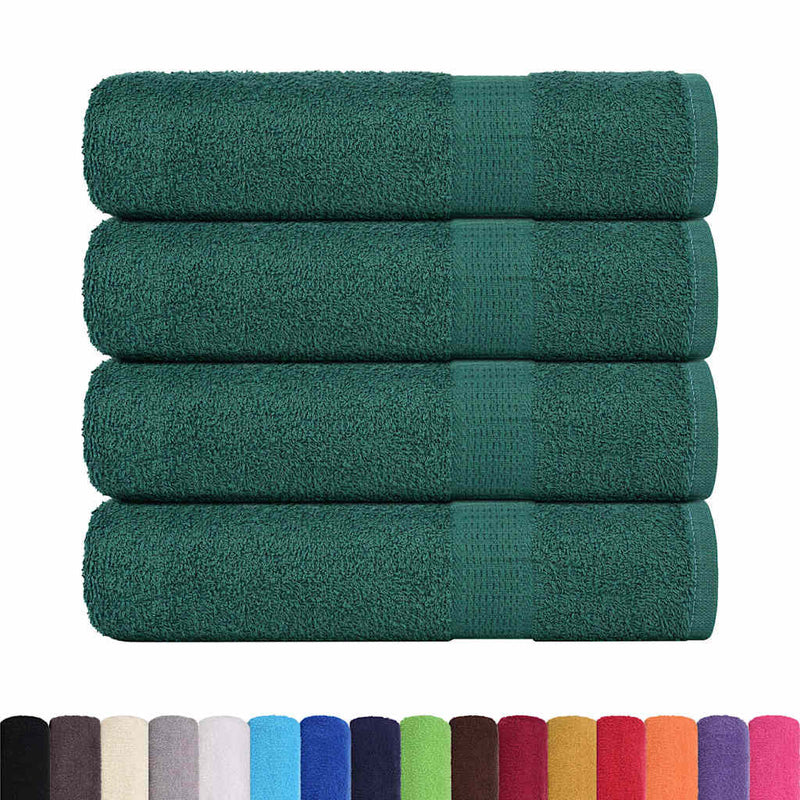 Load image into Gallery viewer, Vidaxl douchehanddoeken 4 st 70x140 cm 360 g m² 100% katoen groen