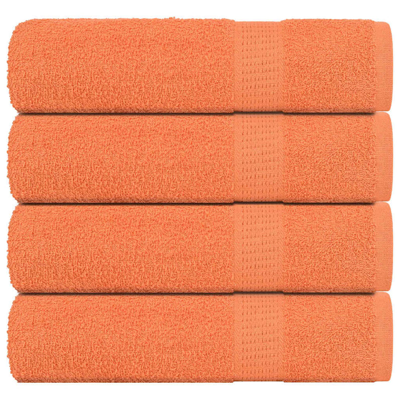 Load image into Gallery viewer, Vidaxl douchehanddoeken 4 st 70x140 cm 360 g m² 100% katoen oranje