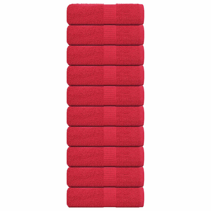 Load image into Gallery viewer, Vidaxl washandjes frogn 10 st 30x30 cm 360 g m² rood