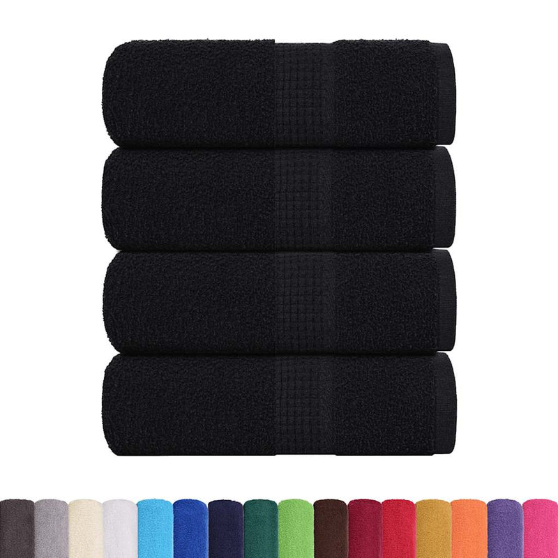 Afbeelding laden in galerijviewer, Vidaxl washandjes frogn 4 st 30x30 cm 360 g m² zwart
