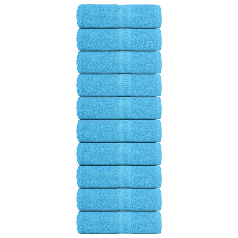 Afbeelding laden in galerijviewer, Vidaxl washandjes frogn 10 st 30x30 cm 360 g m² turquoise