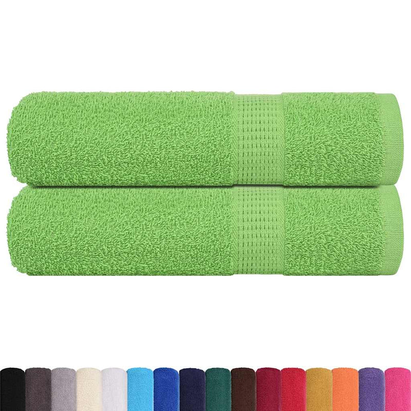 Load image into Gallery viewer, Vidaxl badhanddoeken frogn 2 st 100x150 cm 360 g m² appelgroen