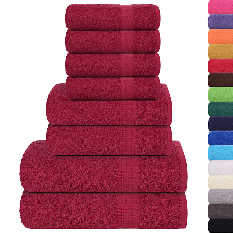 Load image into Gallery viewer, Vidaxl 8-delige handdoekenset frogn 360 g m² bordeaux