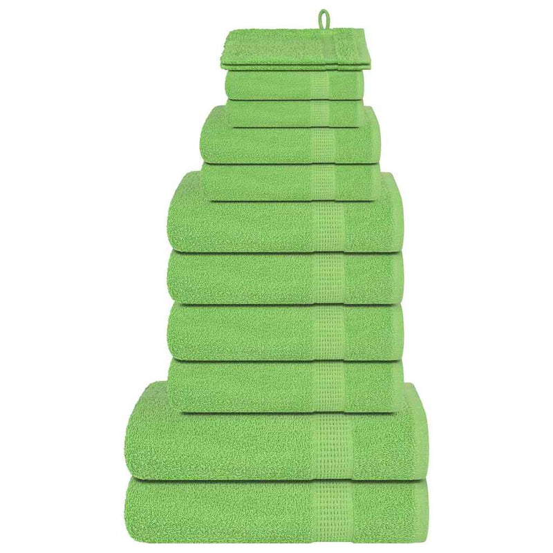 Load image into Gallery viewer, Vidaxl 12-delige handdoekenset 360 g m² 100% katoen groen
