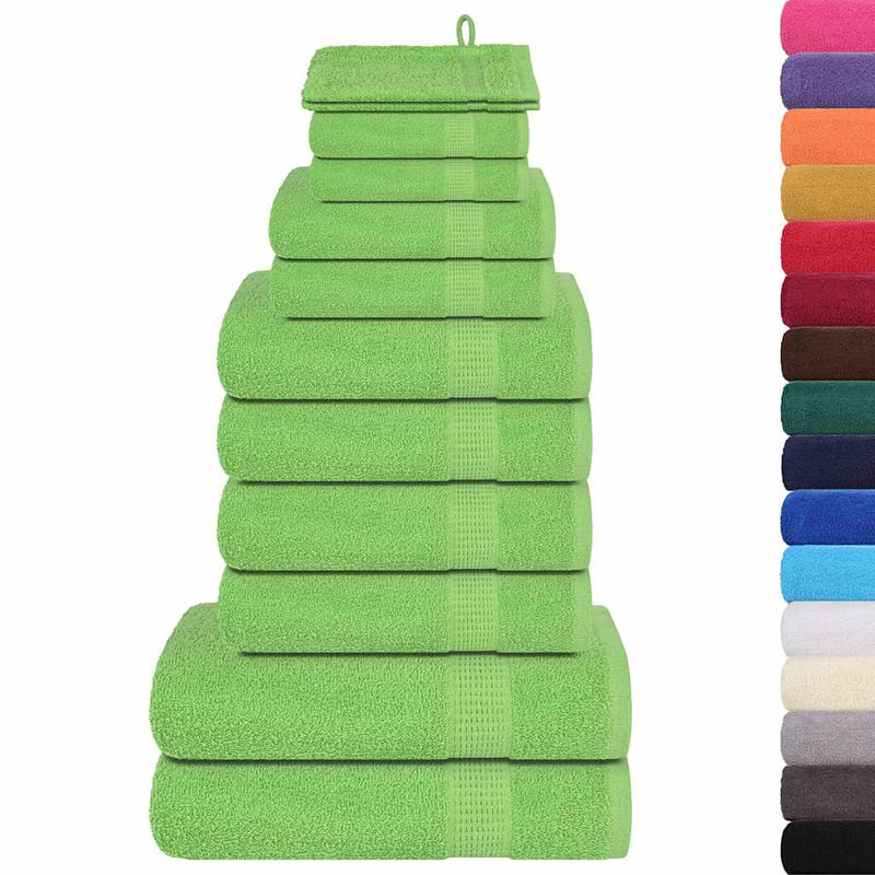 Load image into Gallery viewer, Vidaxl 12-delige handdoekenset 360 g m² 100% katoen groen