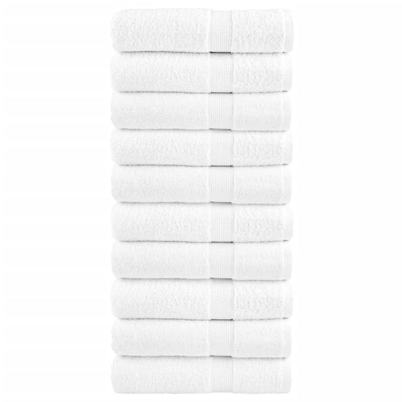 Load image into Gallery viewer, Vidaxl badhanddoeken solund 10 st 600 g m² 100x150 cm wit