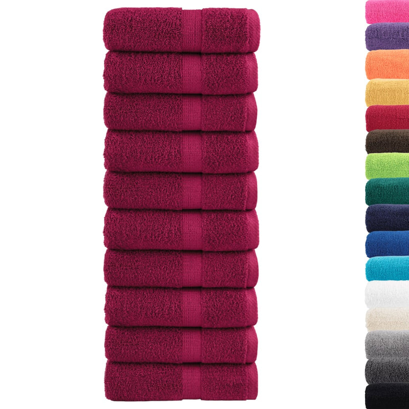 Load image into Gallery viewer, Vidaxl premium washandjes solund 10 stuks bordeaux 30x30 cm 600 g m²