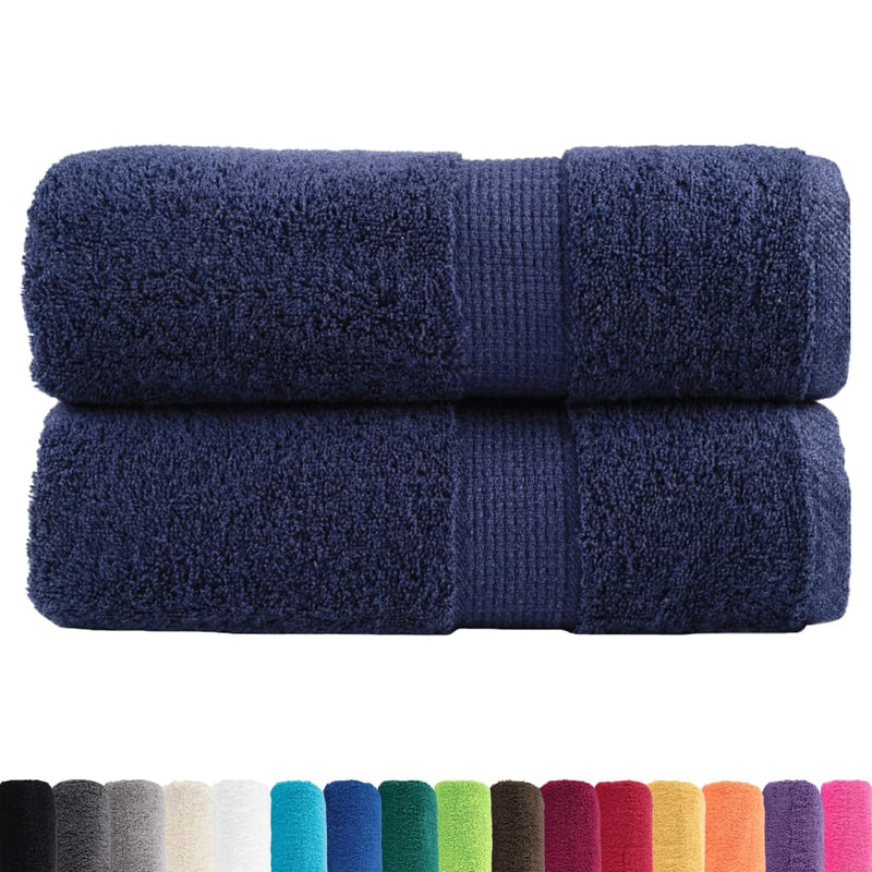 Load image into Gallery viewer, Vidaxl premium washandjes solund 2 stuks marineblauw 30x30 cm 600 g m²