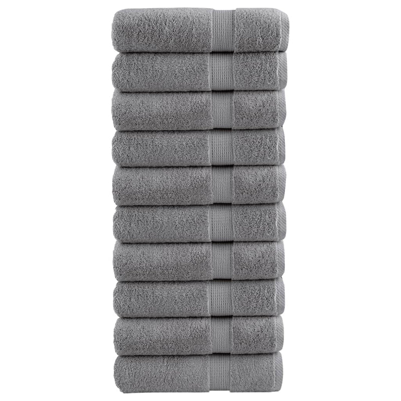 Load image into Gallery viewer, Vidaxl handdoeken solund 10 st 600 g m² 50x100 cm grijs