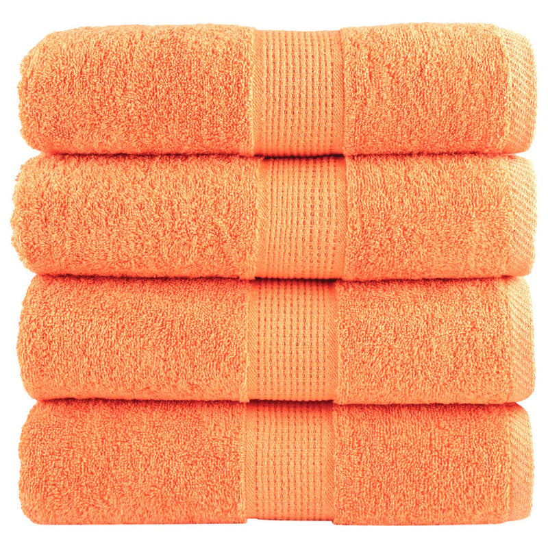 Load image into Gallery viewer, Vidaxl premium washandjes solund 4 stuks oranje 30x30 cm 600 g m2