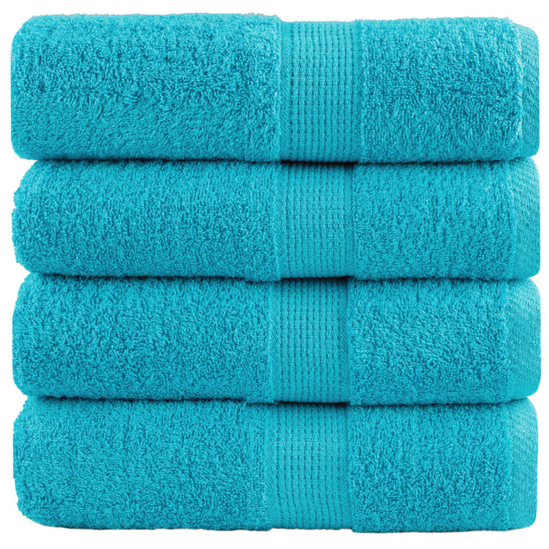 Load image into Gallery viewer, Vidaxl premium washandjes solund 4 stuks turquoise 30x30 cm 600 g m2