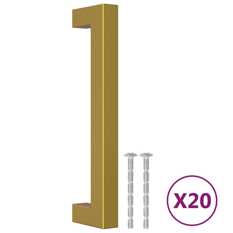 Load image into Gallery viewer, Vidaxl handvatten 20 st 128 mm roestvrij staal goudkleurig