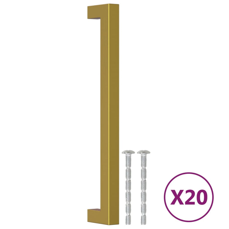Load image into Gallery viewer, Vidaxl handvatten 20 st 192 mm roestvrij staal goudkleurig