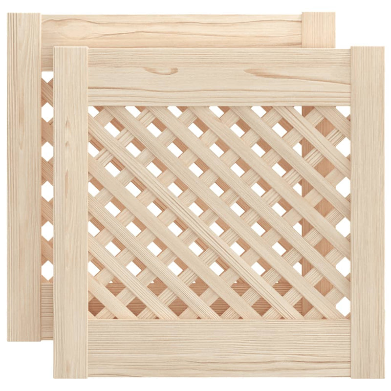 Load image into Gallery viewer, Vidaxl kastdeuren met latwerk 2 st 39,5x39,5 cm massief grenenhout