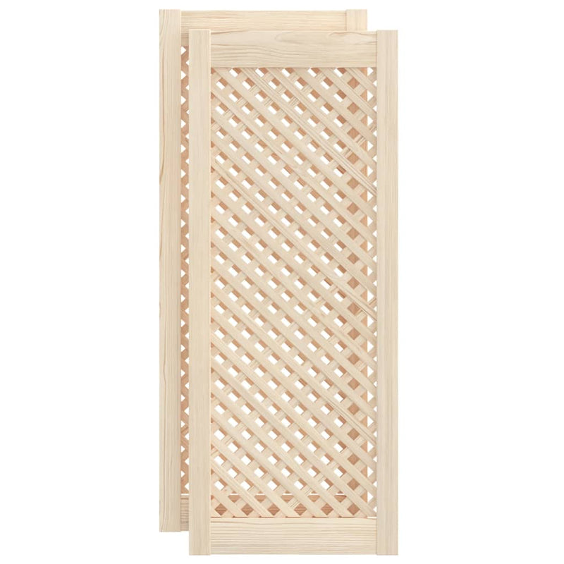 Load image into Gallery viewer, Vidaxl kastdeuren met latwerk 2 st 39,5x99 cm massief grenenhout