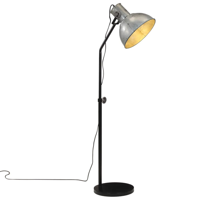 Load image into Gallery viewer, Vidaxl vloerlamp 25 w e27 30x30x90-150 cm vintage zilverkleurig