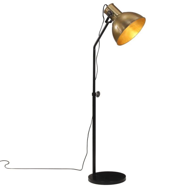 Load image into Gallery viewer, VidaXL Vloerlamp 25 W E27 30x30x90-150 cm antiek messingkleurig