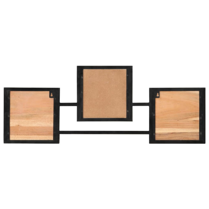 Load image into Gallery viewer, Vidaxl wandkapstok 90x1x35 cm massief acaciahout en ijzer