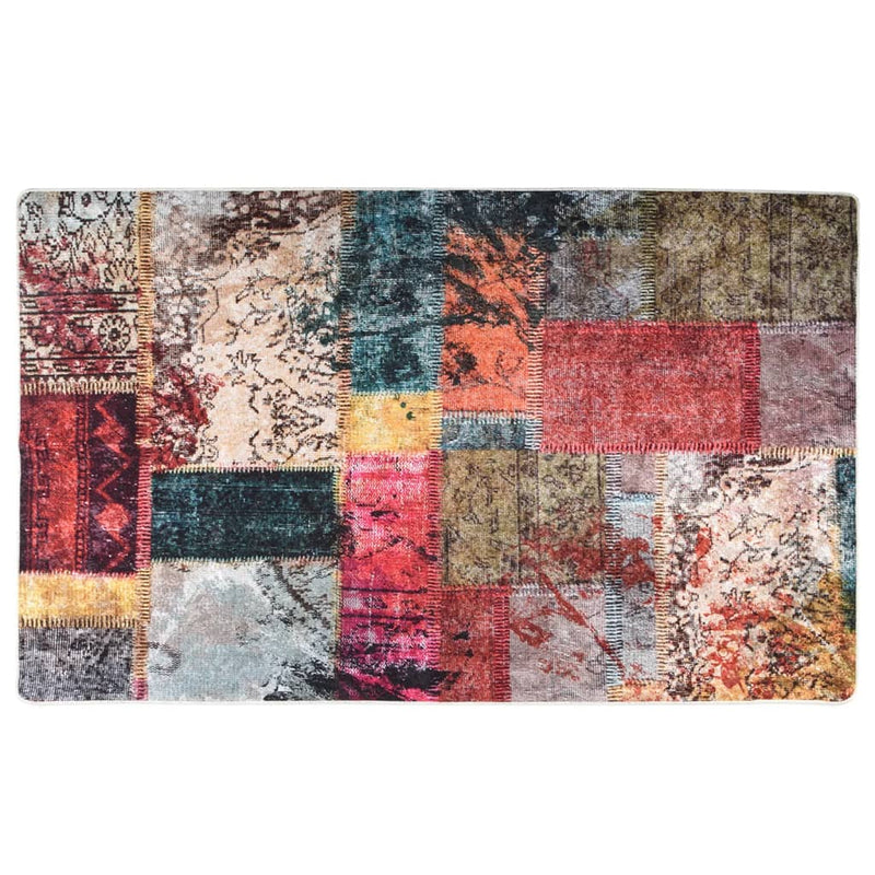 Load image into Gallery viewer, Vidaxl vloerkleed wasbaar anti-slip 120x170 cm patchwork meerkleurig