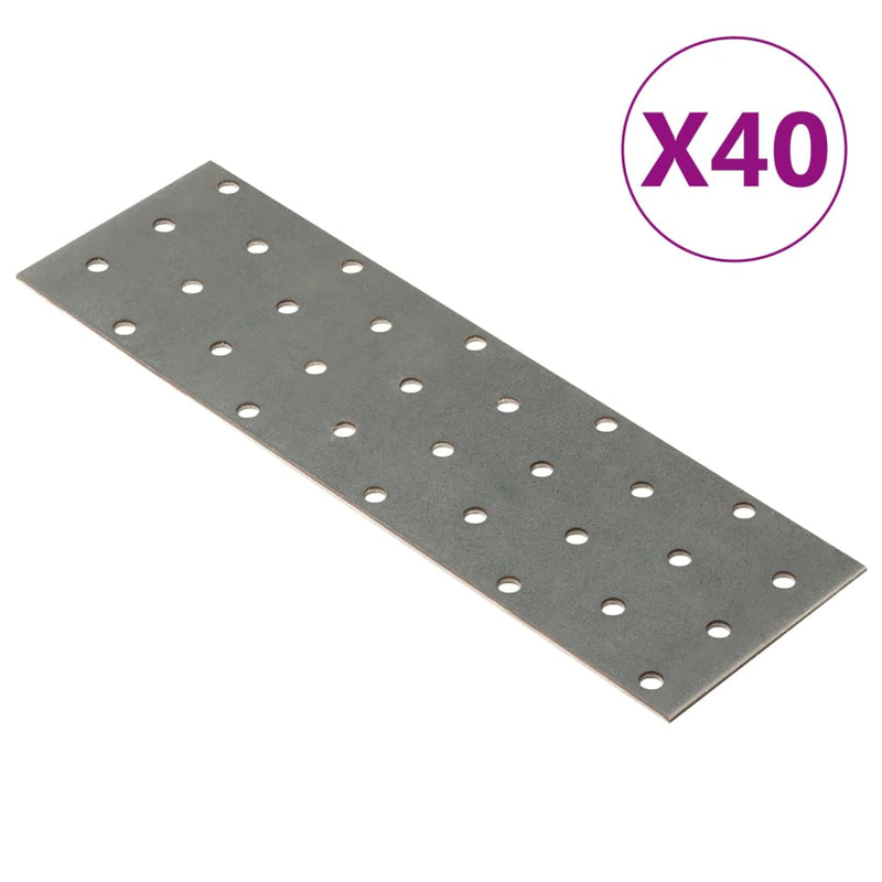 Load image into Gallery viewer, VidaXL Platen geperforeerd 40 st 2 mm 200x60 mm gegalvaniseerd staal