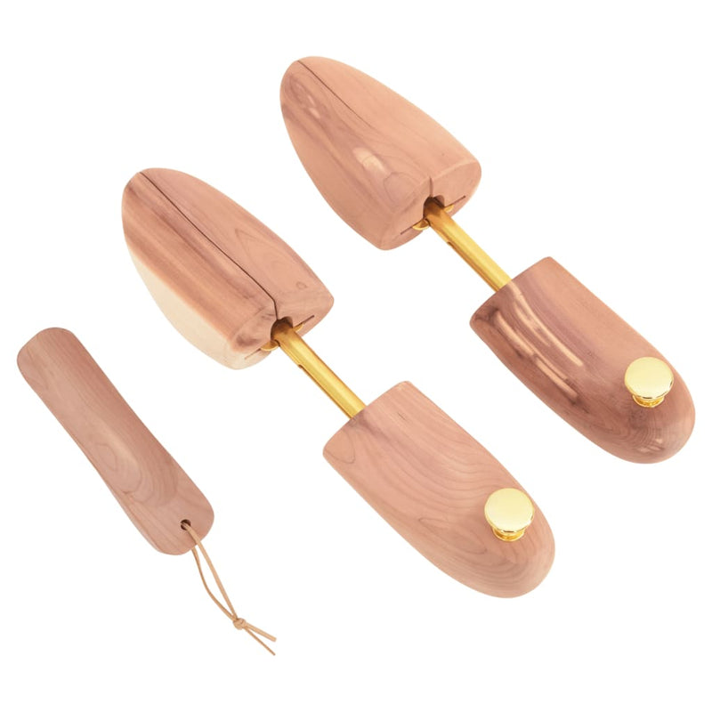 Load image into Gallery viewer, Vidaxl schoenspanner met schoenlepel eu 39-41,5 massief cederhout