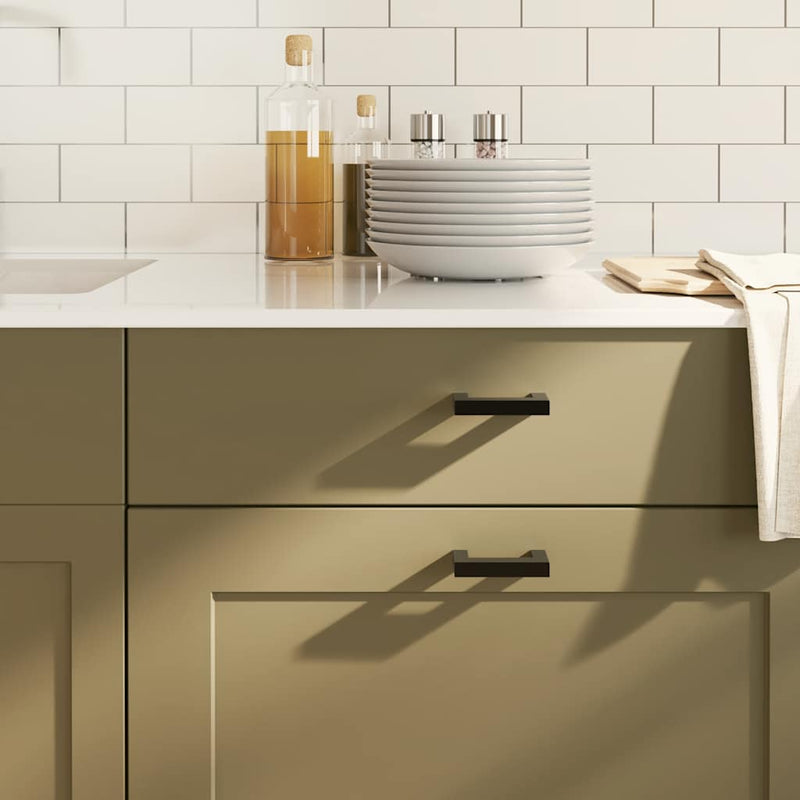 Load image into Gallery viewer, Vidaxl handvatten 10 st 64 mm roestvrij staal zwart