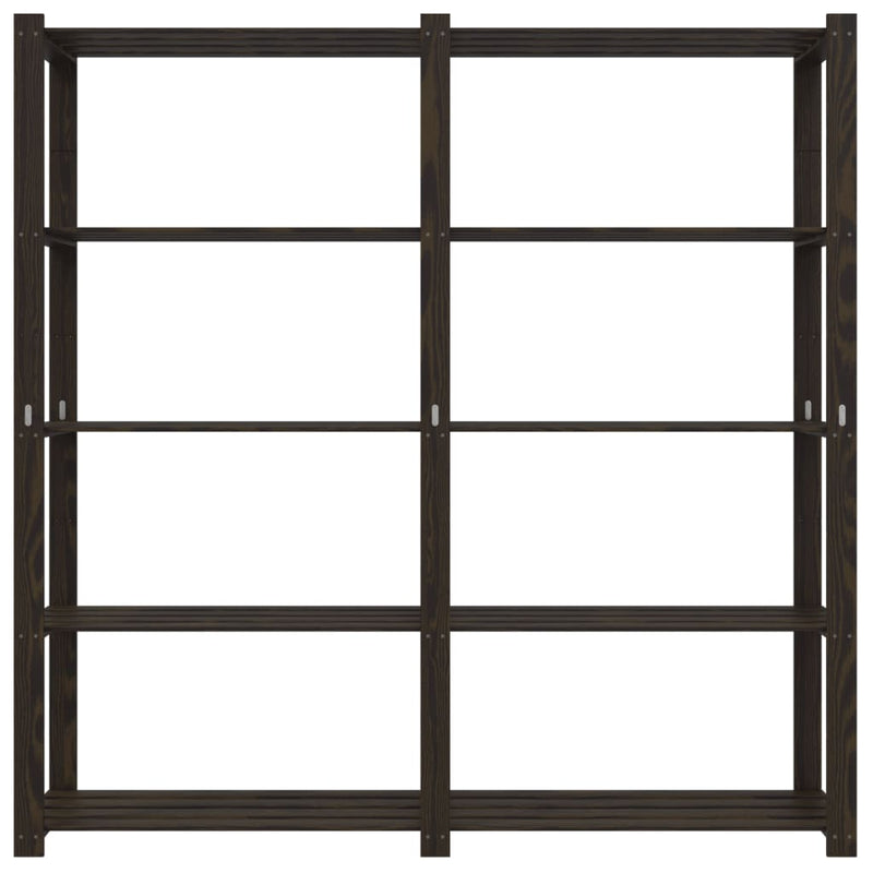 Load image into Gallery viewer, Vidaxl opbergrek 5-laags 170x38x170 cm massief grenenhout zwart