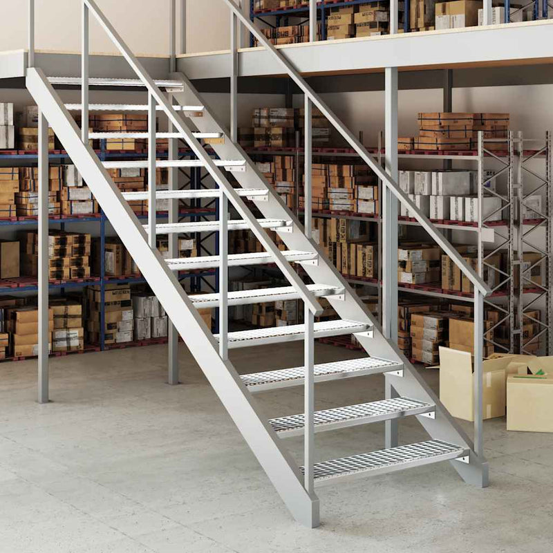 Load image into Gallery viewer, Vidaxl traptrede rooster 100x24x7 cm gegalvaniseerd staal