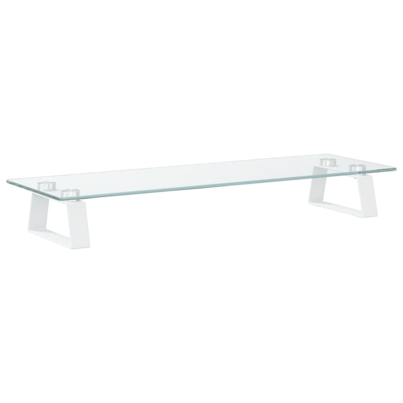 Load image into Gallery viewer, Vidaxl monitorstandaard 60x20x8 cm gehard glas en metaal wit