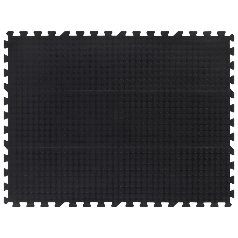 Load image into Gallery viewer, Vidaxl rubbertegel 12 mm 90x120 cm zwart