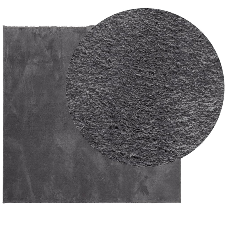 Afbeelding laden in galerijviewer, Vidaxl vloerkleed huarte laagpolig zacht wasbaar 200x200 cm antraciet
