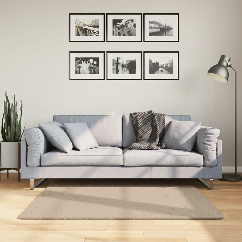 Afbeelding laden in galerijviewer, Vidaxl vloerkleed huarte laagpolig zacht wasbaar 120x120cm zandkleurig