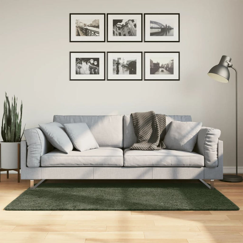 Afbeelding laden in galerijviewer, Vidaxl vloerkleed huarte laagpolig zacht wasbaar 80x150 cm bosgroen