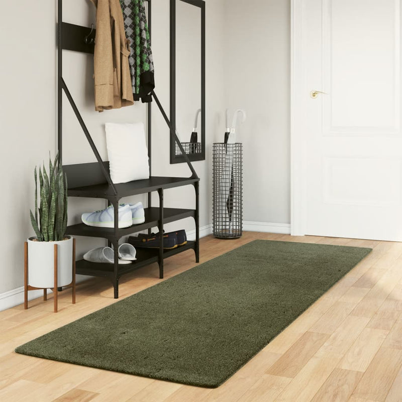 Afbeelding laden in galerijviewer, Vidaxl vloerkleed huarte laagpolig zacht wasbaar 80x250 cm bosgroen